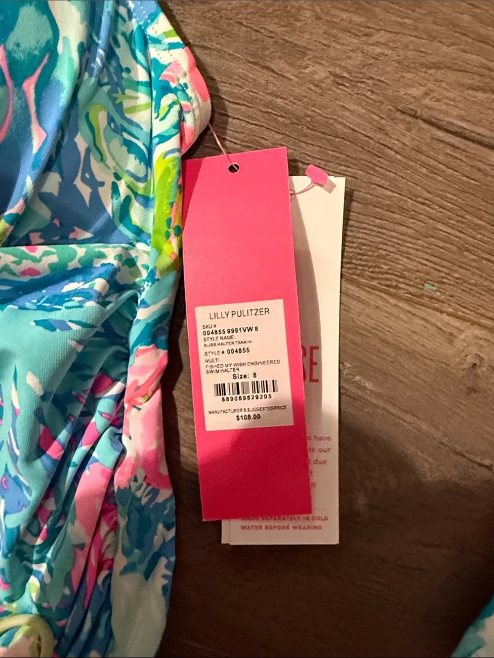 Lilly Pulitzer Multicolor Floral Halter Tankini & Bikini Set - Picture 2 of 6
